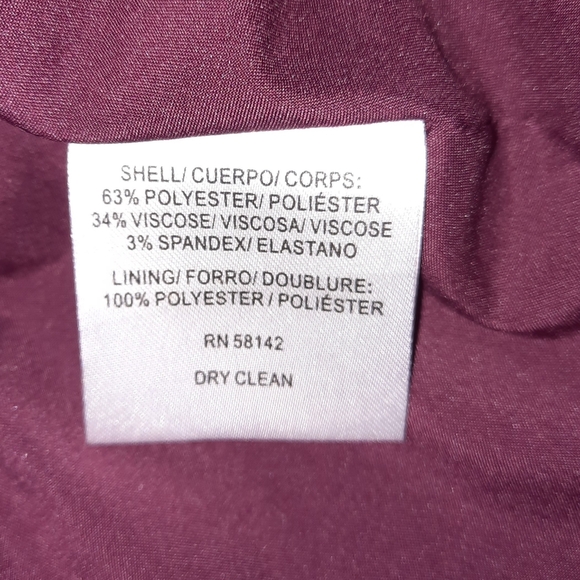 Gal Meets Glam Burgundy Dress Size 2 - Picture 9 of 15